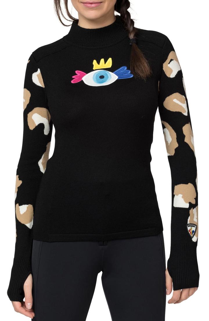 Women's Rossignol Altirock Leo Ski Sweater - Black