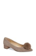 Women's Sole Society Mirem Faux Fur Pom Pump M - Beige