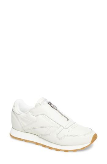 Women's Reebok Classic Leather Zip Sneaker .5 M - Ivory