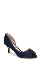 Women's Nina Contesa Open Toe Pump .5 W - Blue