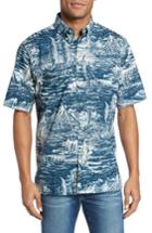 Men's Reyn Spooner Ino Kai Classic Fit Print Sport Shirt, Size - Blue