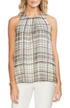 Women's Vince Camuto Plaid Shades Sleeveless Blouse - Yellow