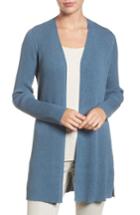 Women's Eileen Fisher Long Wool Cardigan, Size - Blue