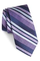Men's Nordstrom Men's Shop Northwest Stripe Silk Tie, Size - Purple