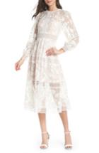Women's Ever New Floral Organza Tiered Midi Dress - White