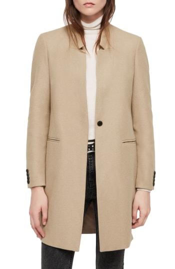 Women's Allsaints Lyla Wool Blend Coat - Grey