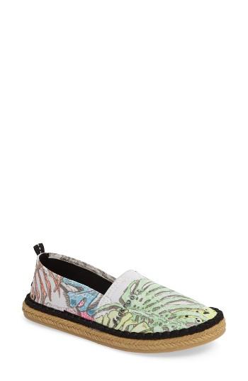 Women's Sakroots Eton Espadrille Flat M - Green