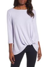 Women's Gibson Cozy Twist Front Pullover, Size - Blue