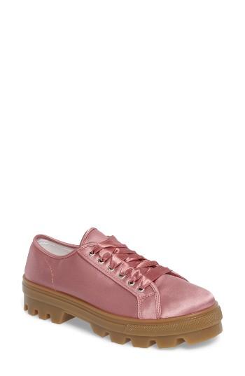 Women's Topshop Clover Satin Sneaker .5us / 36eu - Pink