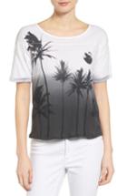 Women's Lucky Brand Dip Dye Palm Print Tee