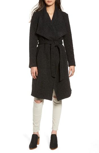 Women's Bb Dakota Issac Ribbed Blanket Coat - Grey
