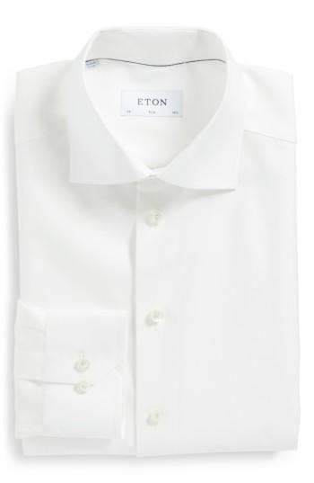 Men's Eton Slim Fit Solid Dress Shirt - - White