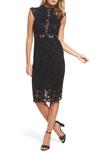 Women's Adrianna Papell Salmone Lace Sheath Dress