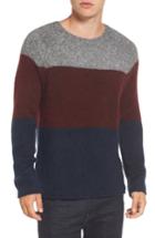 Men's French Connection Colorblock Crewneck Sweater - Grey