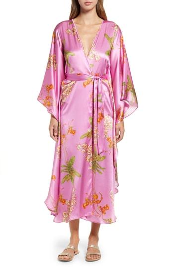 Women's Recreo San Miguel Kimmy Orchid Silk Wrap Dress, Size - Purple