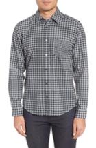 Men's Boss Lance Regular Fit Gingham Sport Shirt, Size - Blue