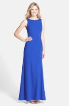 Women's Dessy Collection Crepe Trumpet Gown