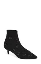 Women's Donald Pliner Betti Embellished Sock Bootie .5 M - Black