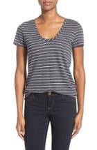 Women's Caslon Relaxed Slub Knit U-neck Tee - Grey