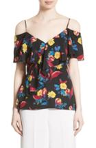 Women's Diane Von Furstenberg Off The Shoulder Floral Silk Blouse