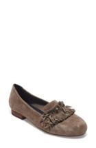 Women's Adam Tucker Marcela Fringe Loafer .5 M - Grey