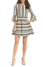 Women's Caara Mix Stripe Cotton Minidress - White