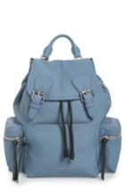 Burberry Medium Rucksack Deerskin Backpack - Blue