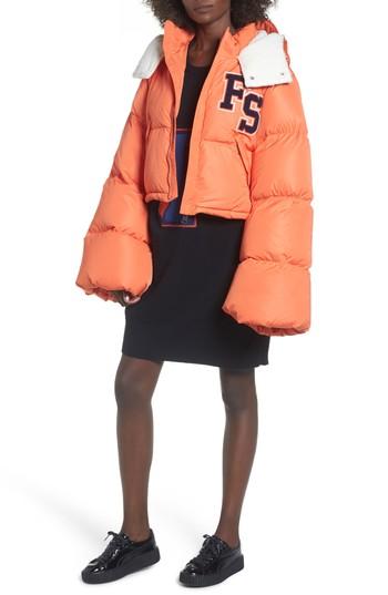 Women's Fenty Puma By Rihanna Crop Puffer Jacket - Orange