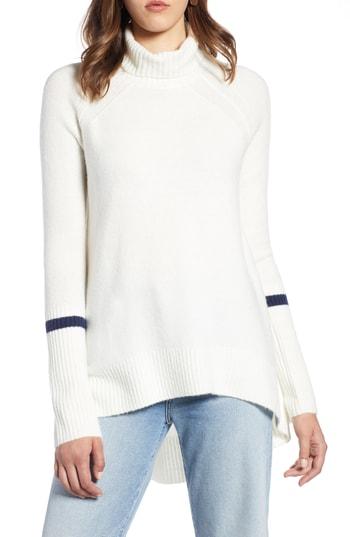 Women's Halogen High Low Oversize Wool Blend Sweater - Ivory