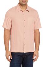 Men's Nat Nast Ajax Classic Fit Silk Blend Camp Shirt - Red