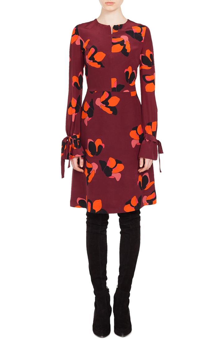 Women's Akris Punto Anemone Print Silk Dress