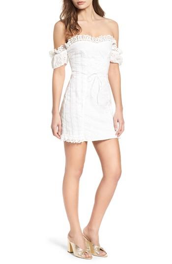 Women's For Love & Lemons Anabella Off The Shoulder Minidress - White