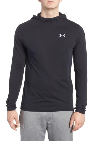 Men's Under Armour Threadborne Run Mesh Hoodie, Size - Black