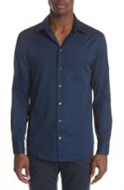 Men's Emporio Armani Slim Fit Solid Dress Shirt - Blue