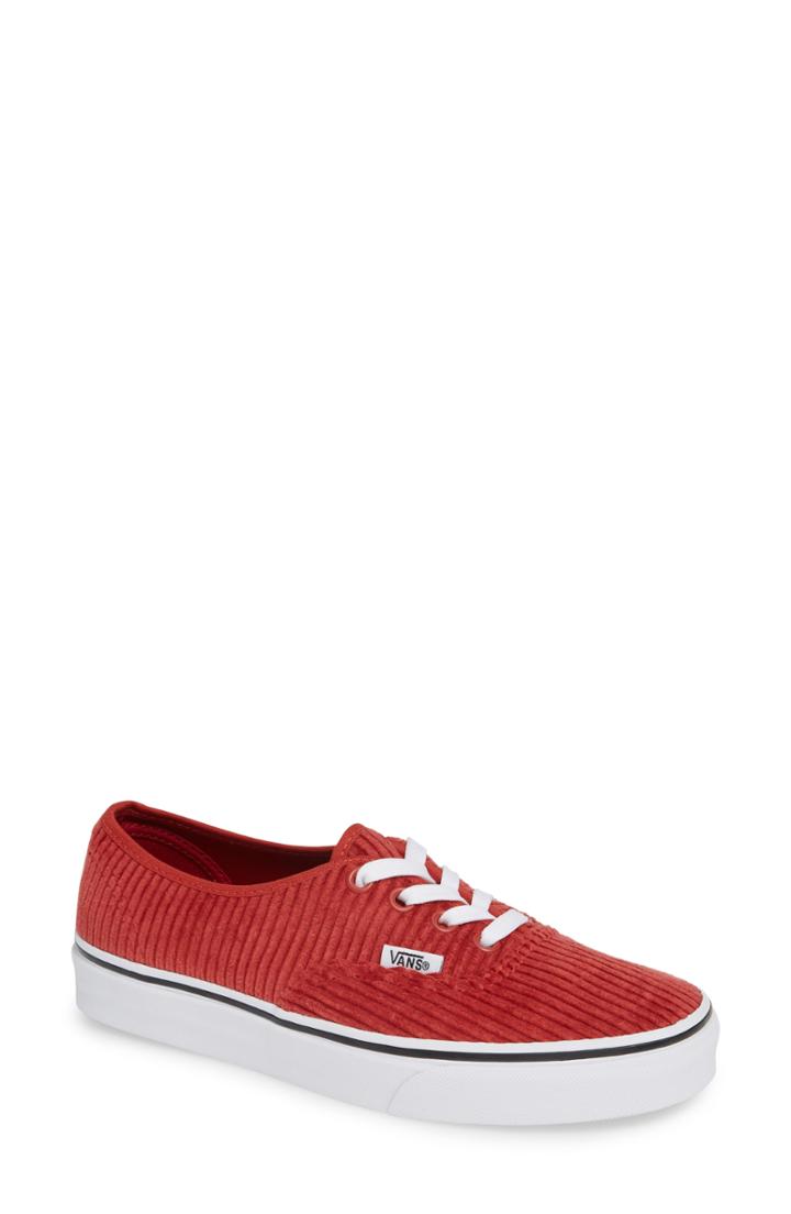 Women's Vans Ua Authentic Design Assembly Sneaker .5 M - Red