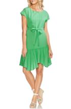 Women's Vince Camuto Ruffle Hem Belted A-line Dress - Green