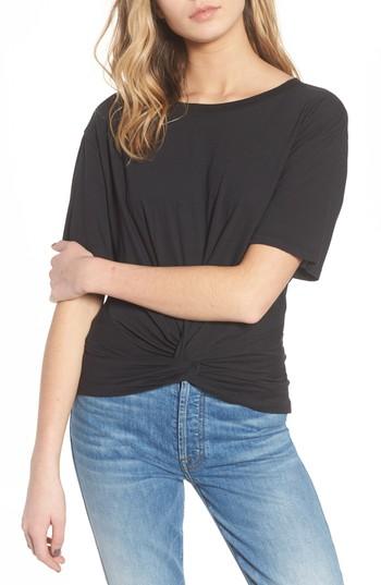 Women's 7 For All Mankind Knotted Front Tee - Black