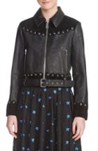 Women's Maje Embellished Leather Jacket Us / 36 Fr - Black