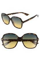 Women's Gucci 55mm Gradient Sunglasses - Havana/ Grey