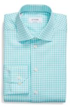 Men's Eton Contemporary Fit Check Dress Shirt .5 - Green