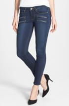 Women's Paige Transcend - Edgemont Zip Detail Ultra Skinny Jeans - Blue