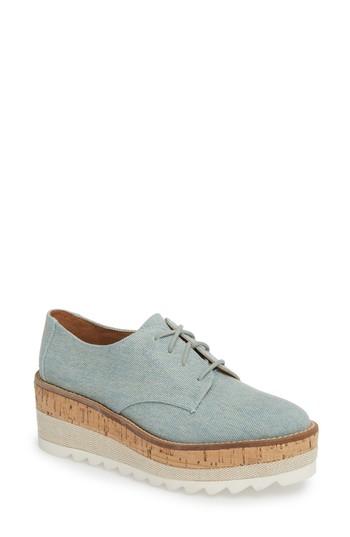 Women's Jane And The Shoe Jasmin Platform Derby M - Blue