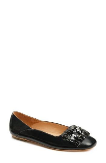 Women's Bill Blass Aurey Embellished Ballet Flat M - Black