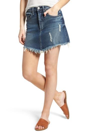 Women's Mcguire Izabel Angled Hem Denim Skirt - Blue