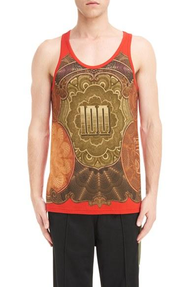 Men's Givenchy Currency Print Tank Top