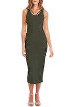 Women's Michael Stars Reversible Stretch Cotton Midi Dress - Pink