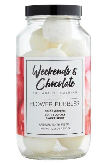 Weekends & Chocolate Flower Bubbles Bath Fizzies