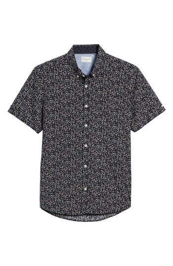 Men's 7 Diamonds Dark Star Floral Print Sport Shirt