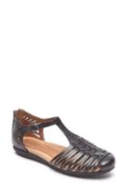 Women's Rockport Cobb Hill Inglewood Huarache Sandal .5 W - Black