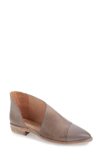 Women's Free People 'royale' Pointy Toe Flat -6.5us / 36eu - Grey